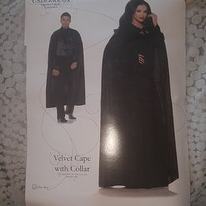 Velvet cape with collar costume Halloween